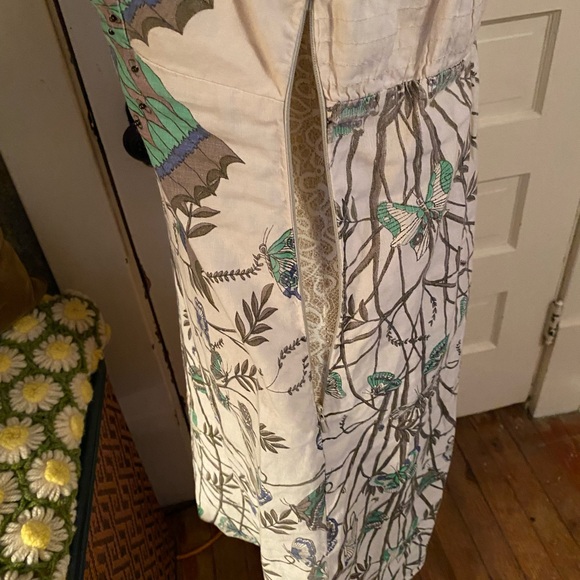 Free People butterfly sleeveless mini sundress cotton blend fitted lace straps 8 - Picture 8 of 12